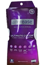 AllerEase Ultimate Cotton Zippered Pillow Protector White (1) King Size 20"x36"