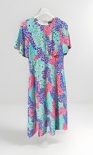 Girl In Mind Dress size 10 Britney Angel Sleeve Split Leg Midi Summer Animal