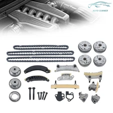 Timing Chain Repair Kit + 4 VVT Cam Phaser For Cadillac Cts 3.0L 3.6L 2007-2015