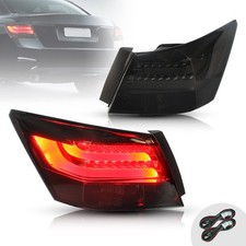 VLAND LED Smoked Tail Lights Compatible For Honda Accord 8th Gen Sedan 2008 2...