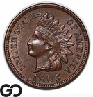 1905 Indian Head Cent Penny, 4-Full Diamonds, Gem BU++
