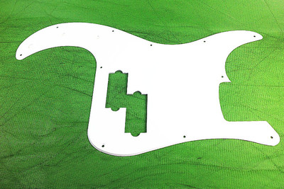 1PLY Pickguard with Pure White For Fender Precision Bass PB Guitar, 11Holes