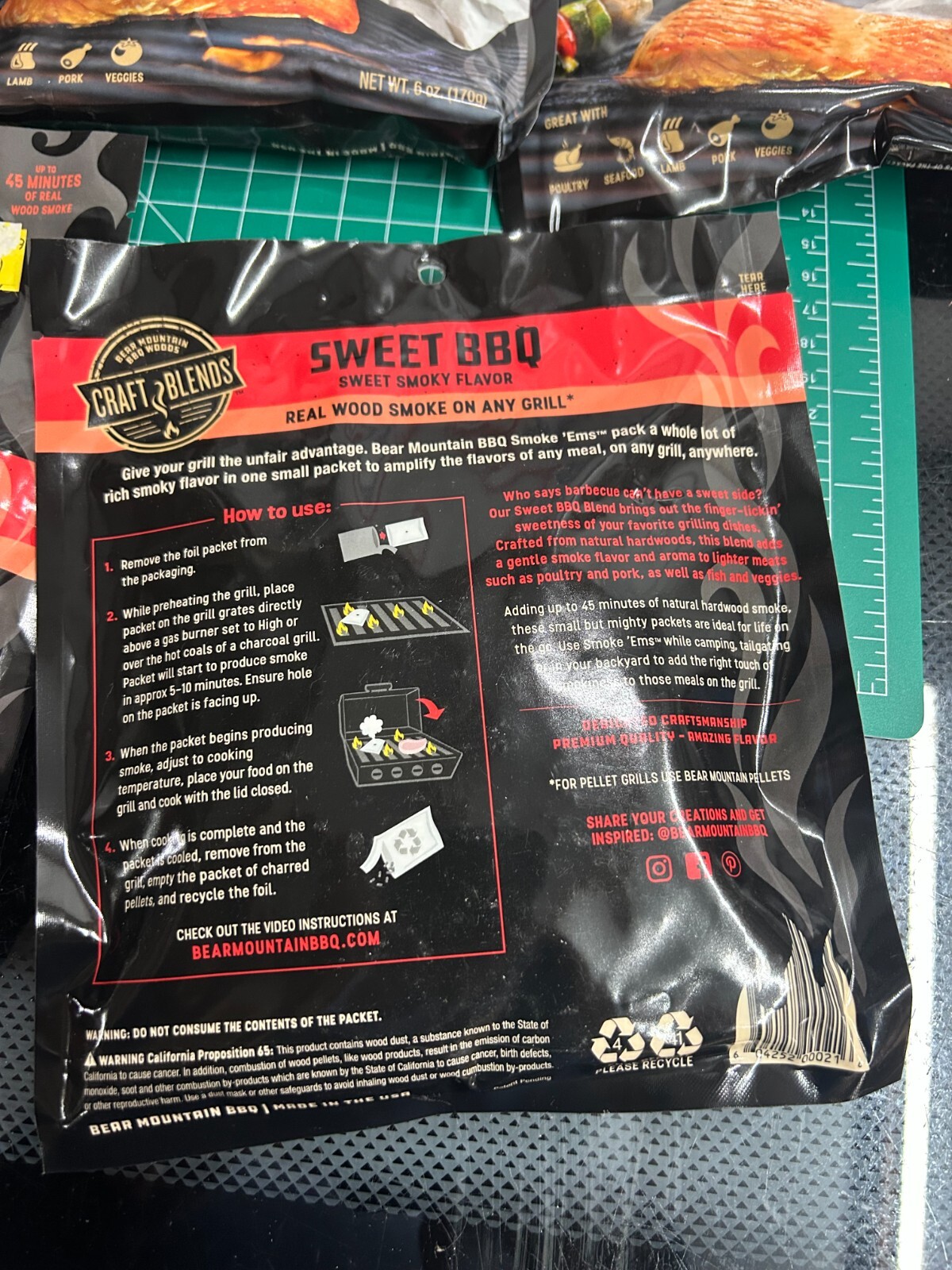 5-pack lot Bear Mountain Sweet Smoky BBQ Smoke 'Ems Real Wood Grill 6 oz