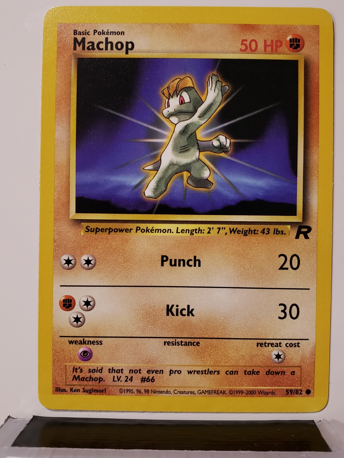 Machop 59/82 - NM - Team Rocket Pokemon Card - $2 Combined Shipping