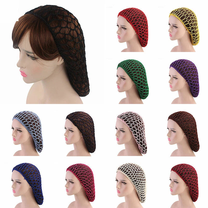 Red de malla para el cabello para mujeres Gorra de ganchillo Snood Dormir Noche Cubierta Sombrero Turbante Red para el cabello Foto 2 de 4