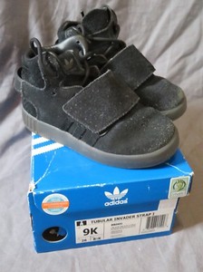 Bébé Garçons adidas Tubular Invader Bracelet I Daim Noir Athlétique Taille  9 9K | eBay