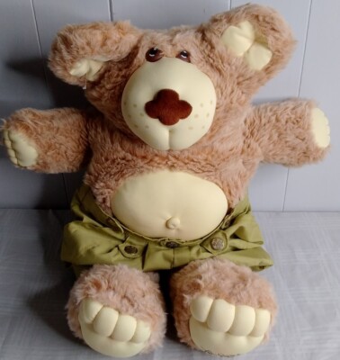 Vintage 1984 FURSKINS Xavier Roberts 22'' Plush BEE KEEPER Stuffed Animal Bear
