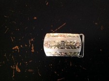 Vintage Gold Over Sterling Monogrammed Belt Buckle