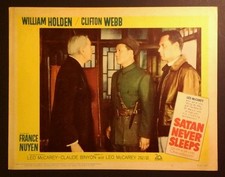 Rare 1962 Lobby Card - Satan Never Sleeps - 11x14, William Holden, #5
