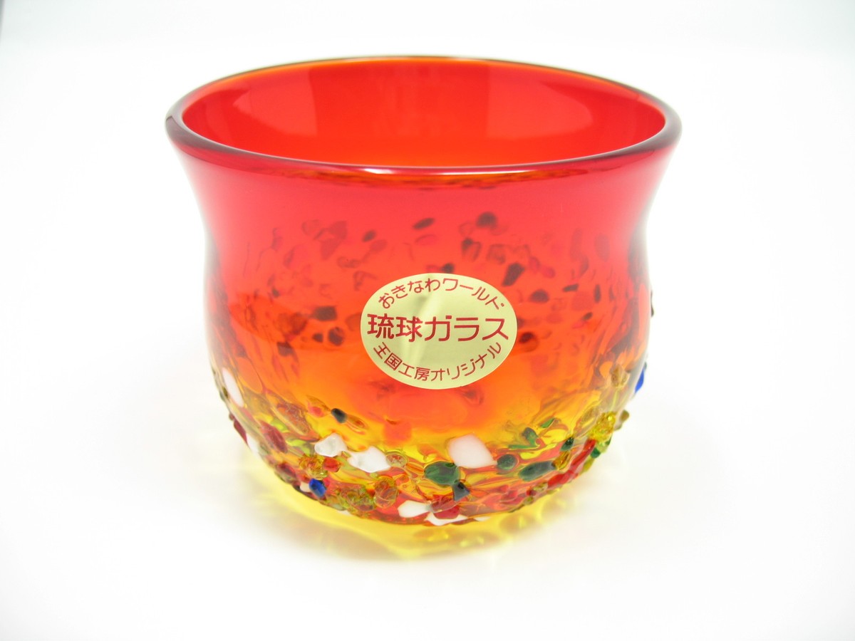 Ryukyu Red Glass with Cullet (Handmade in Okinawa, Japan) | eBay