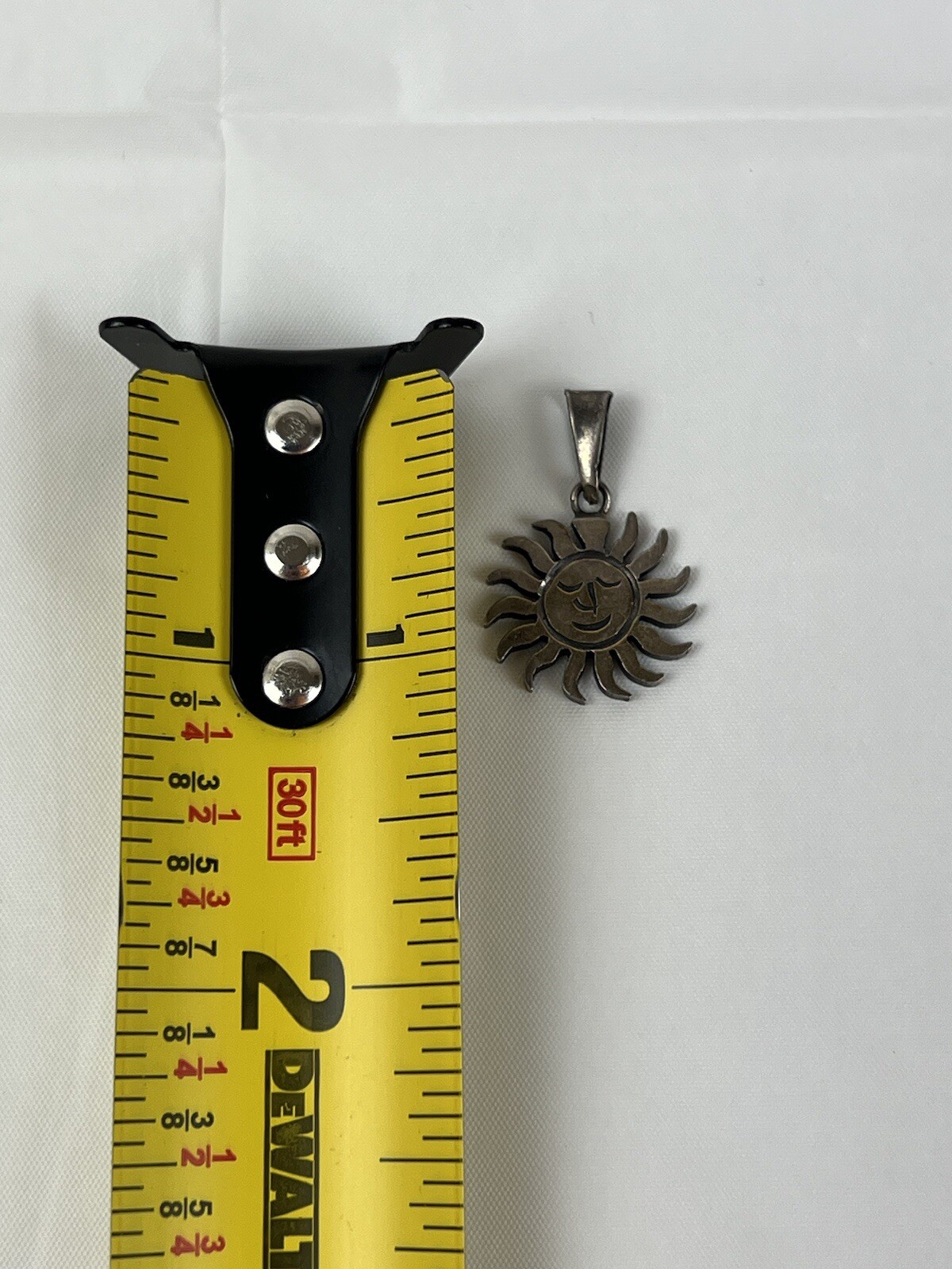 Signed Solid 925 Sterling Silver Smiley Face Sun … - image 5