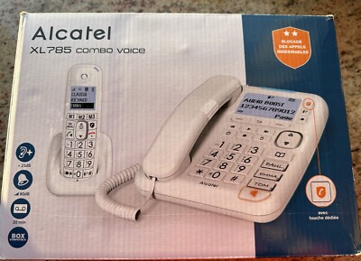 Großtasten- Senioren Tel. mit Festnetz- u. Mobilteil: Alcatel XL 785 combo voice