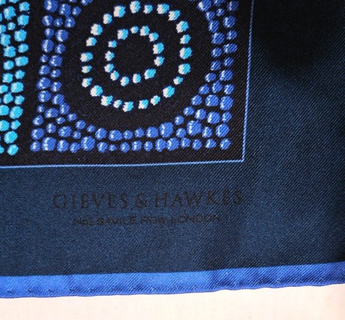 Gieves & Hawkes Luxury Silk Pocket Squares - Multiple Geometric Designs & Colors - Picture 9 of 31