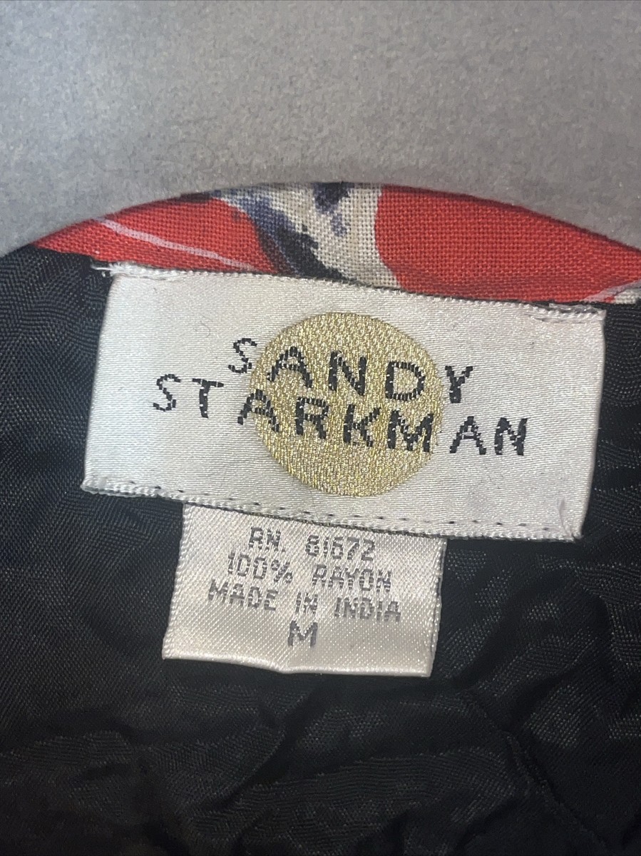 Sandy Starkman Wearable Art Jacket Blazer Rayon M All Sequence