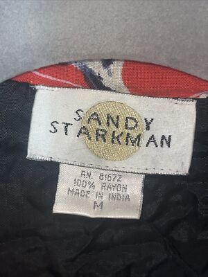 Sandy Starkman Wearable Art Jacket Blazer Rayon M All Sequence
