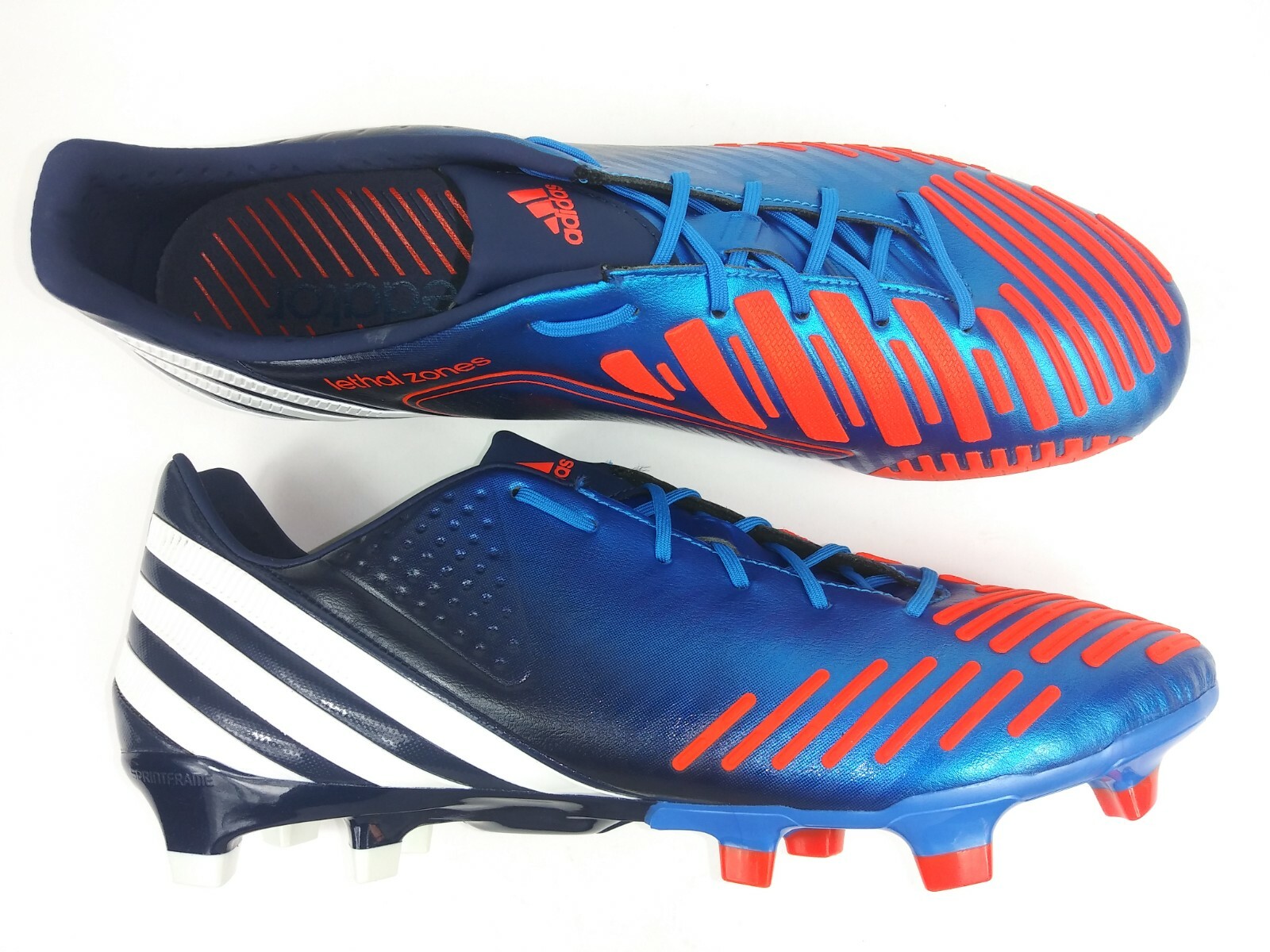 Adidas Mens Rare Predator LZ TRX FG V20975 Blue Orange Soccer Cleats Boots  | eBay