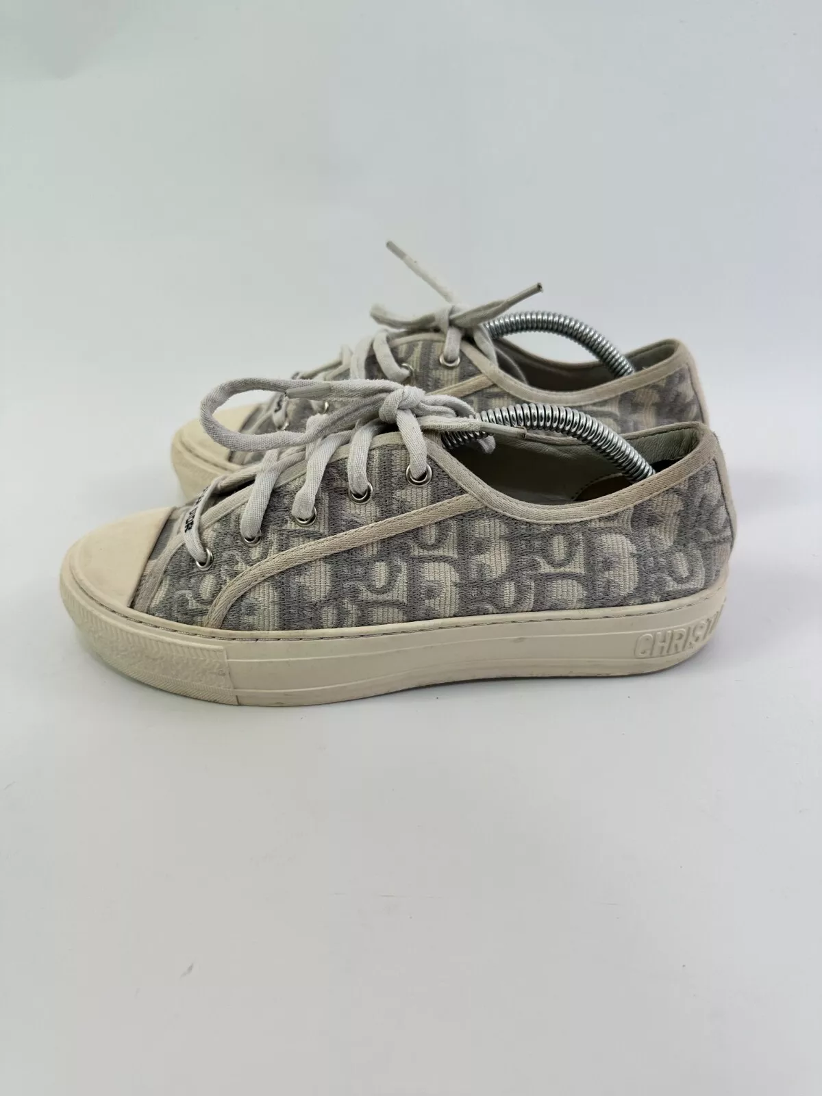 Baskets basses Christian Dior toile oblique Walk'N'Dior taille 36 EU