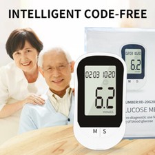 Automatic Blood Glucose Monitor Kit Home Diabetes Testing Meter with Strips x