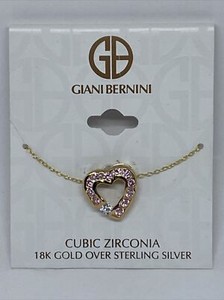 Authentic Giani Bernini Pendant Necklace in 18k Gold-Plated Sterling Silver MSRP$80 CP711