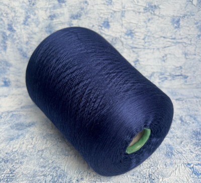 100% Silk Yarn - Lace Italian Yarn Color Royal blue, per 100g (3.52oz)