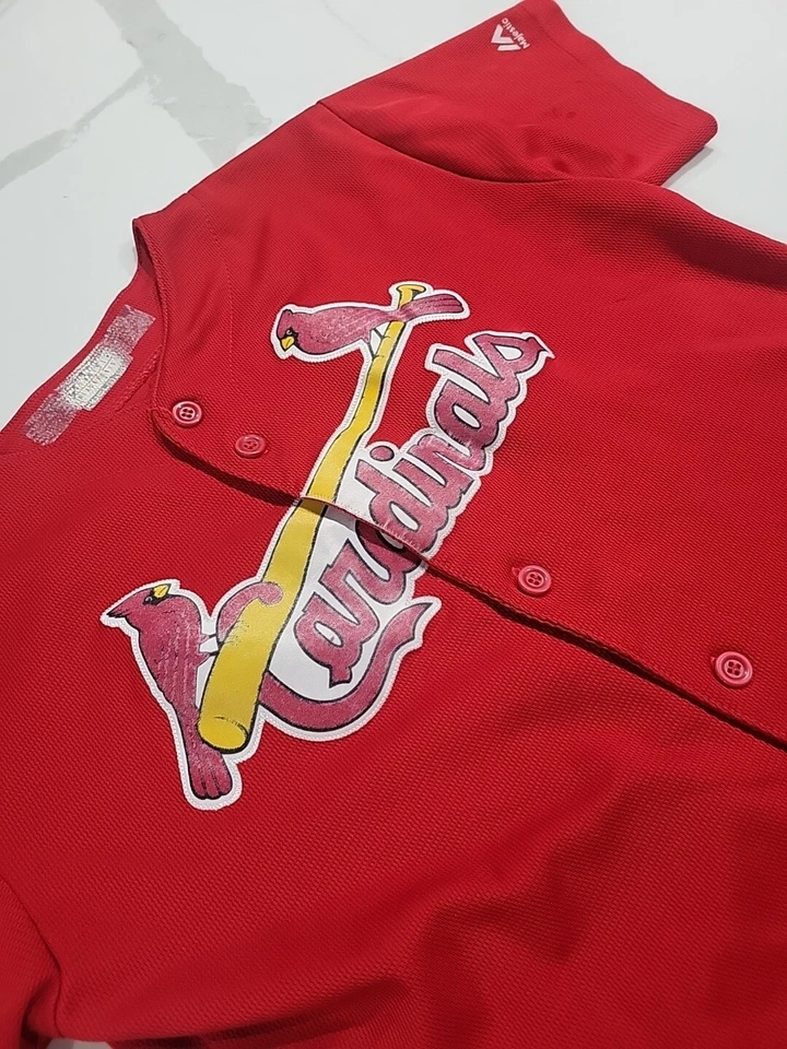 Camiseta deportiva vintage de los Cardenales de San Luis Majestic Yadier Molina #4 talla juvenil grande Foto 3 de 4
