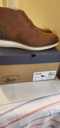 G.H Bass Men's Benson Waxed Brown Leather Lace Up Chukka Boot Shoes. Size 10 - Picture 10 of 13