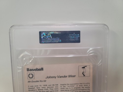 1977 Johnny Vander Meer Sportscasters Card Red Auto Signed PSA Authentic - Picture 5 of 6