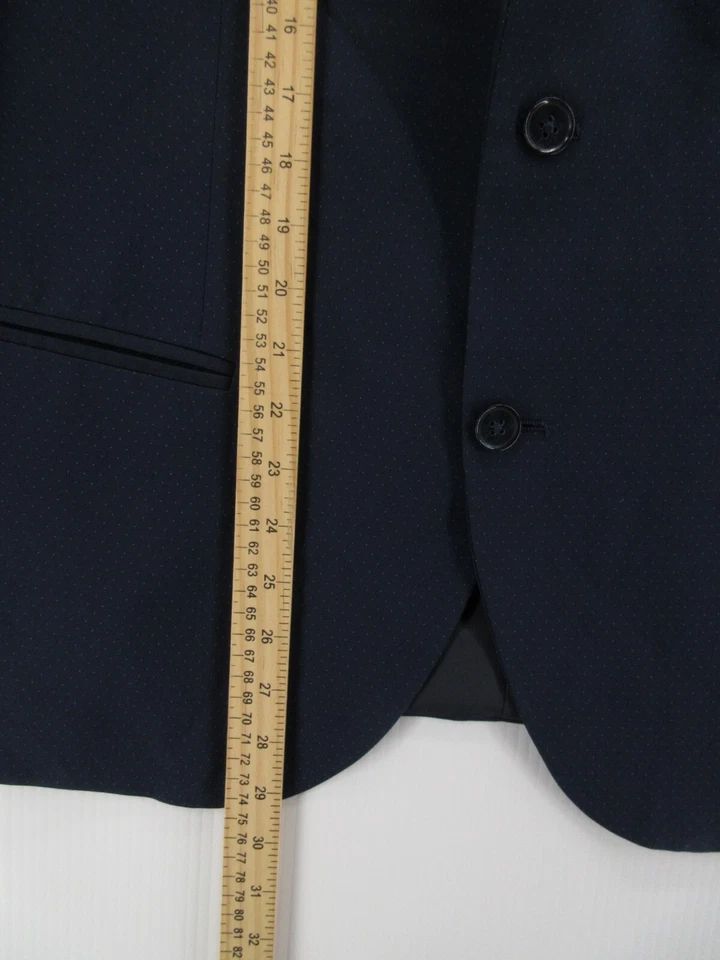 Chaqueta Savile Row Hombres 42 Azul Blazer Abrigo Deportivo Negocios Preppy 2 Botones Azul Marino Foto 4 de 4