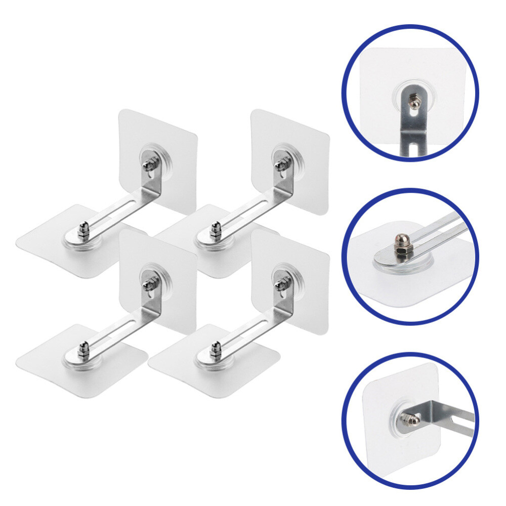 4pcs No Drill Bookcase Anchor Baby Proofing Furniture Anchors eBay