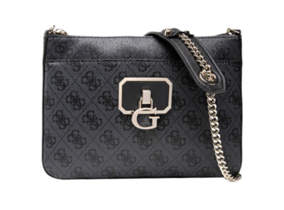 GUESS ALISA Crossbody Top Zip Coal, Damentasche Handtasche Umhängetasche