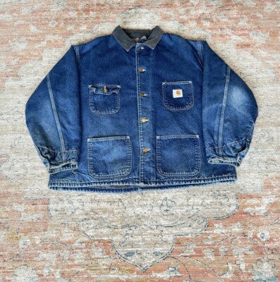 Vintage Carhartt JB102 Barn Chore Jacket Blanket Lined USA Union