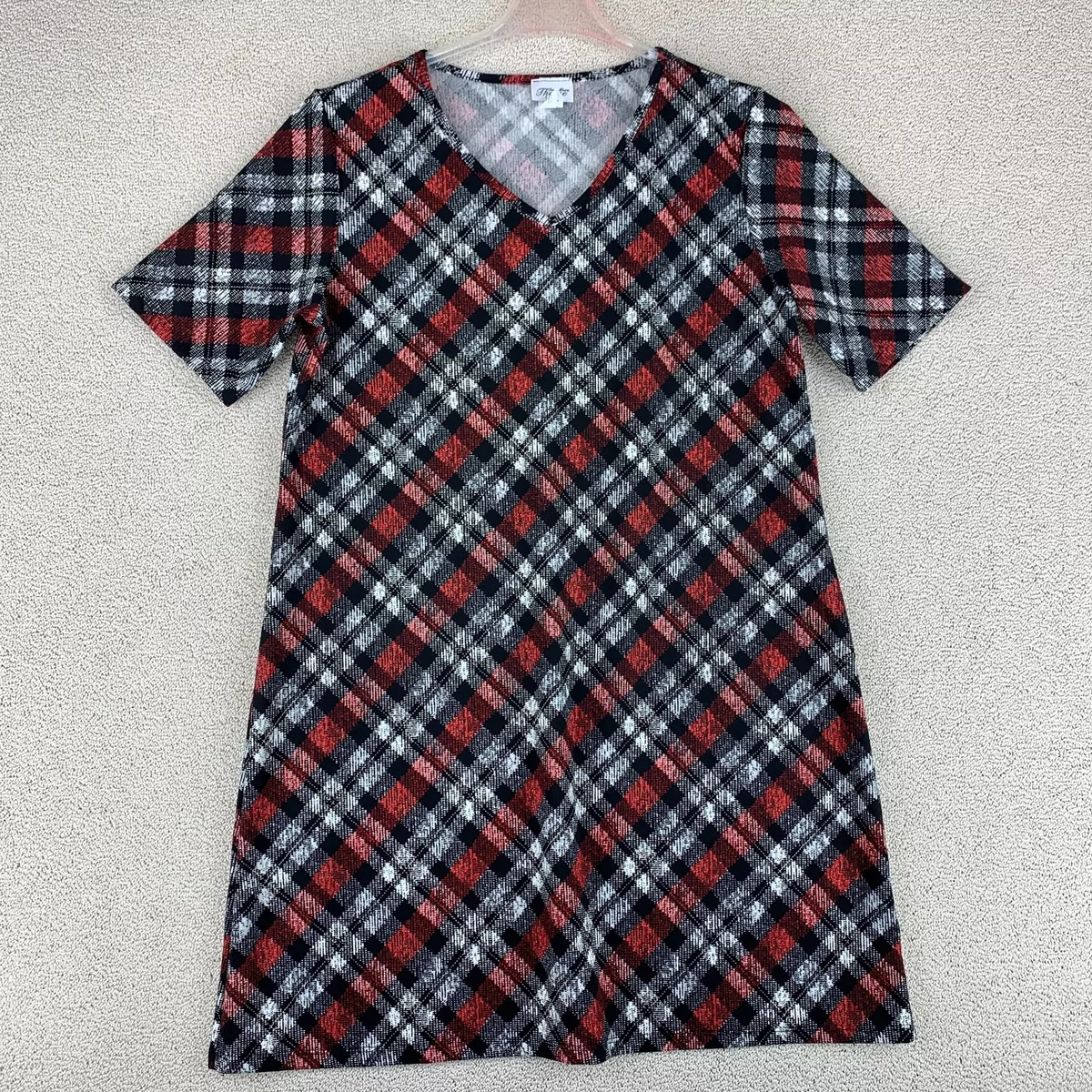 Tartan shift clearance dress