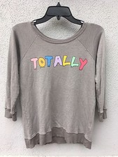  90 New Wildfox Girls Brand Grey With Graphic Long Sleeve Sweatshirt Size 14