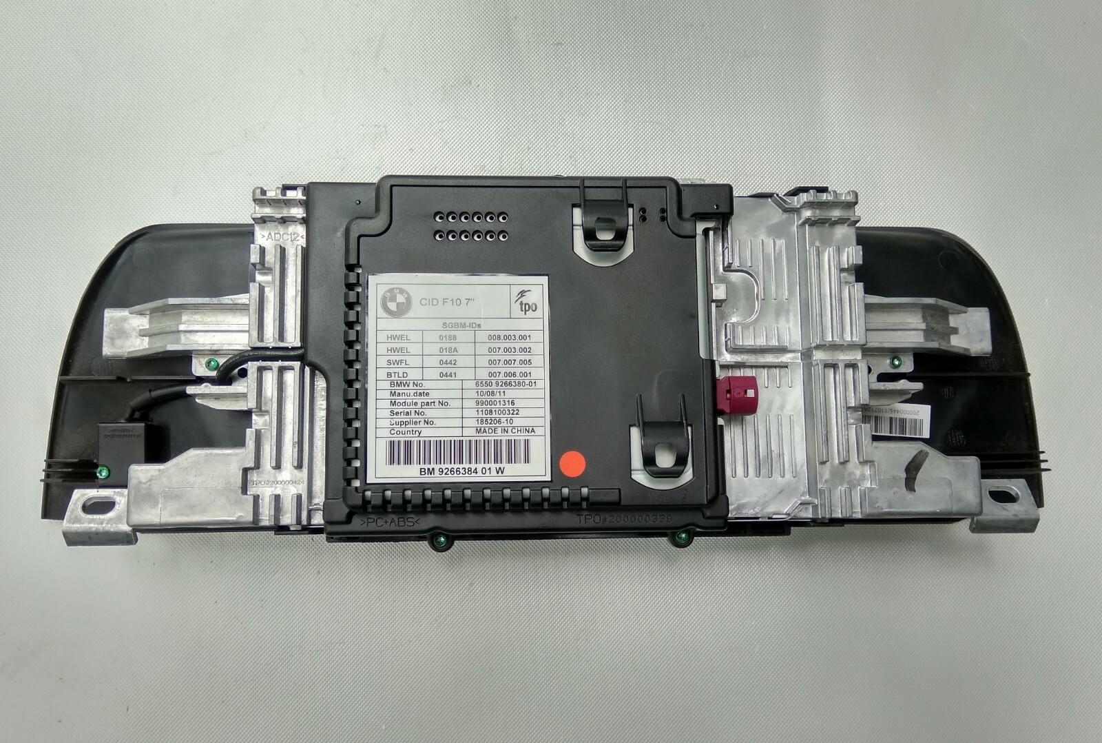 10-12 OEM BMW 5 F10 F11 CENTRAL INFORMATION DISPLAY CID 7