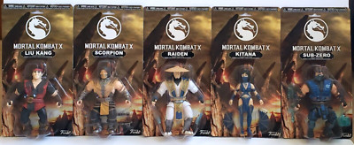 Mortal Kombat X Action Figures Funko  * Sub-Zero Raiden Scorpion Kitana Liu Kang
