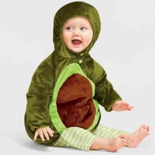 Baby Boys Girls Hyde and Eek AVOCADO Halloween Costume Hooded Vest 0/6 6/12 mo