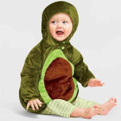 Baby Boys Girls Hyde and Eek AVOCADO Halloween Costume Hooded Vest