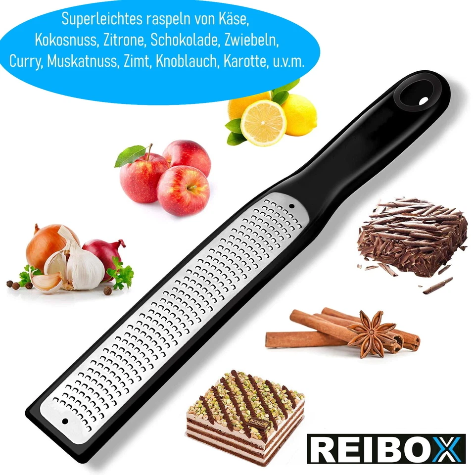 REIBOX Käse Reibe Zester Parmesan Hobel Schokoladen Zitronen Muskatnuss Raspel - Bild 2 von 4