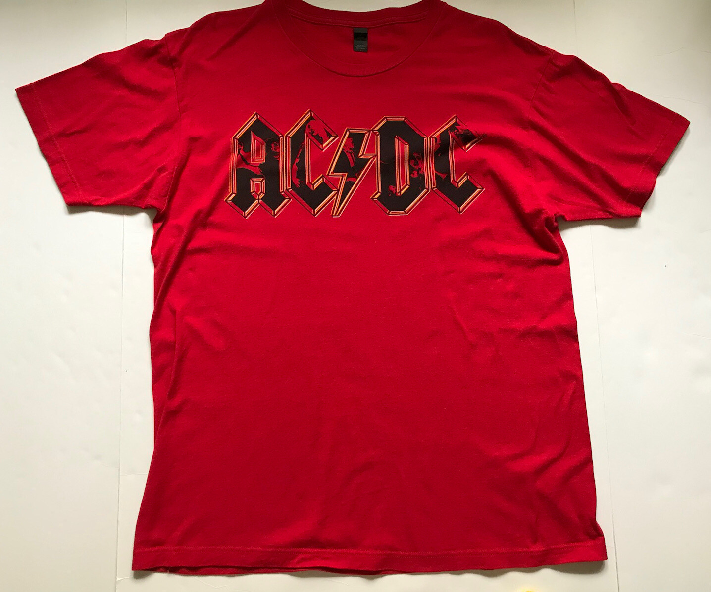 Authentic Official AC/DC ACDC Logo Red Shirt Rock And… - Gem