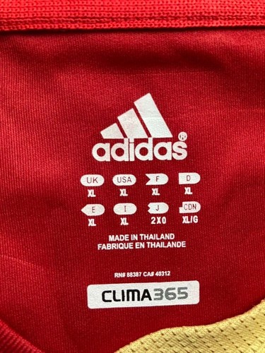 David Villa #7 Spain 2009 National Team Home Long Sleeve Jersey Adidas Size XL - Picture 3 of 12