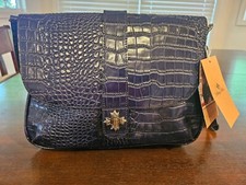 Patricia Nash Leather Perdoux Crossbody Navy NWT 
