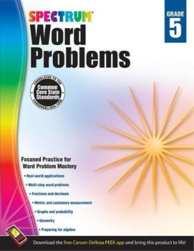 Word Problems, Grade 5 (Tascabile) Spectrum