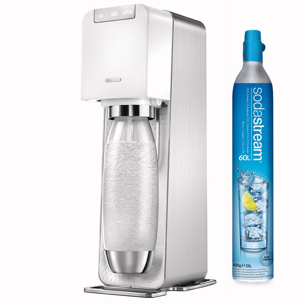 Soda Stream Power White Electric Sparkling Water Fizzy Drink Maker