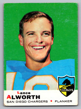1969 TOPPS #69 LANCE ALWORTH CHARGERS