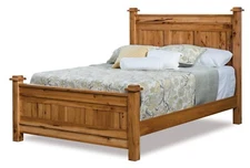 Amish Arts & Crafts Mission Solid Wood Panel Bed King Queen Full