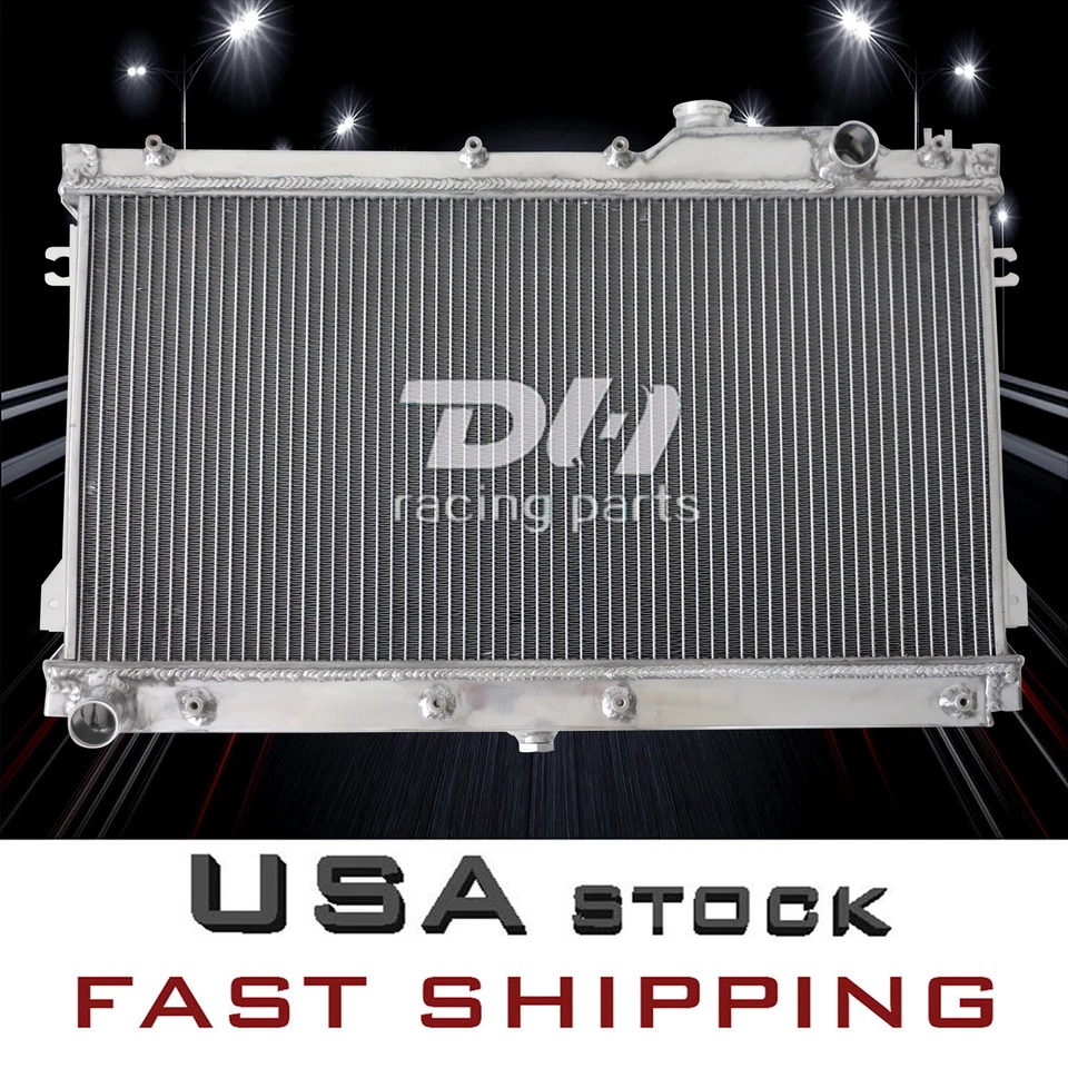 Radiador de aluminio de 3 filas + cubierta + ventilador para Mazda Miata 1990-1997 2 puertas 1,6/1,8 L I4 MT Foto 4 de 4