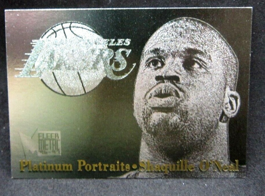 Shaquille O'Neal 1996-97 Fleer Metal Platinum Portraits Card#8!Lakers C GOAT HOF