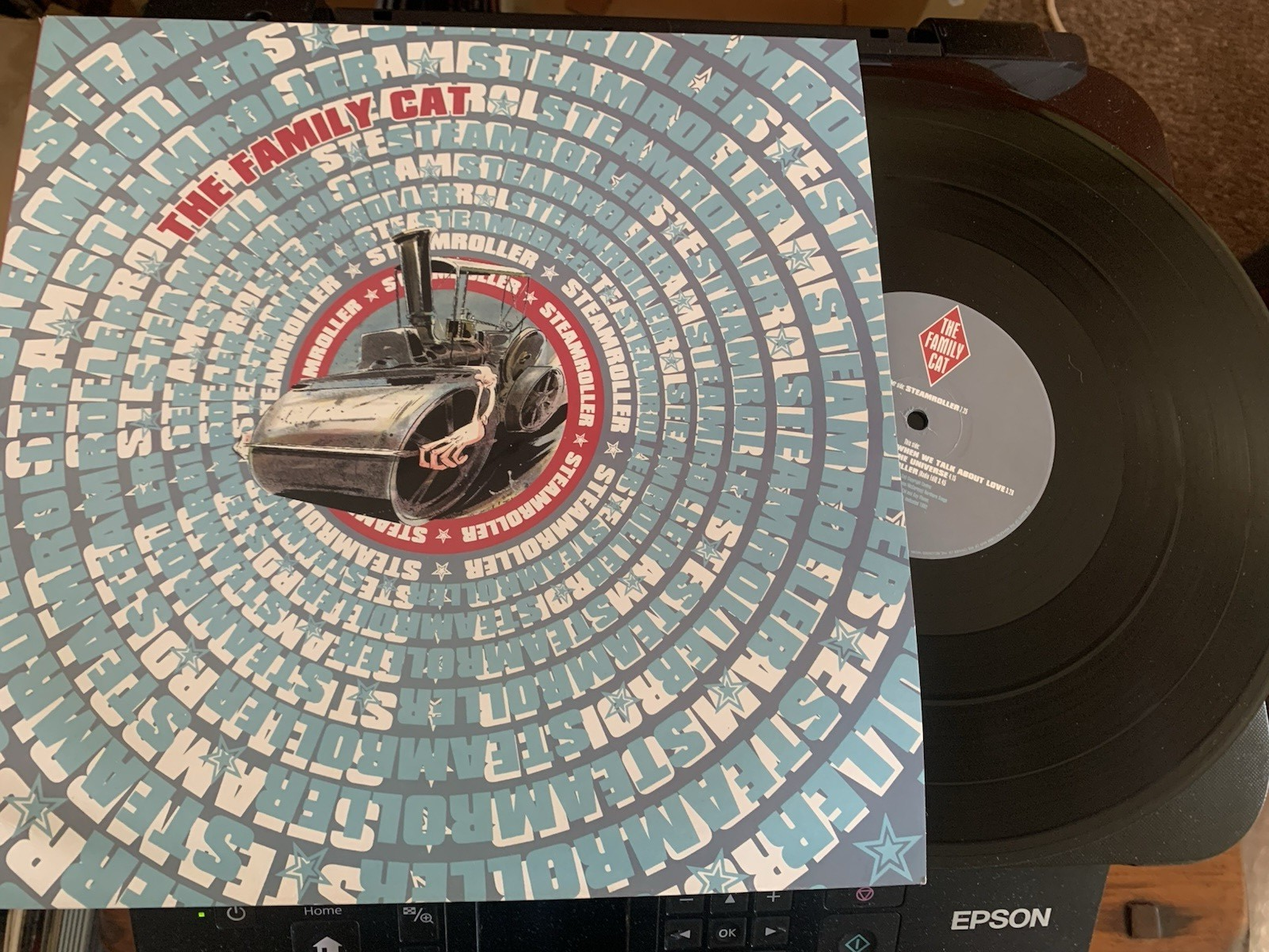 The Family Cat – Steamroller Vinyl 12"" 1992 EX/VG+
