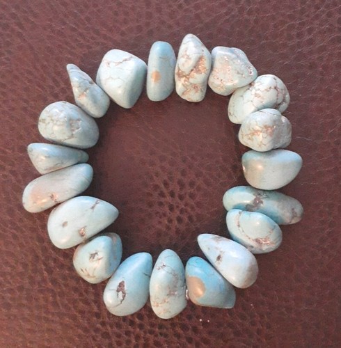 QVC Designer Fine Turquoise Beaded Bracelet Size Large signed - Picture 7 of 12
