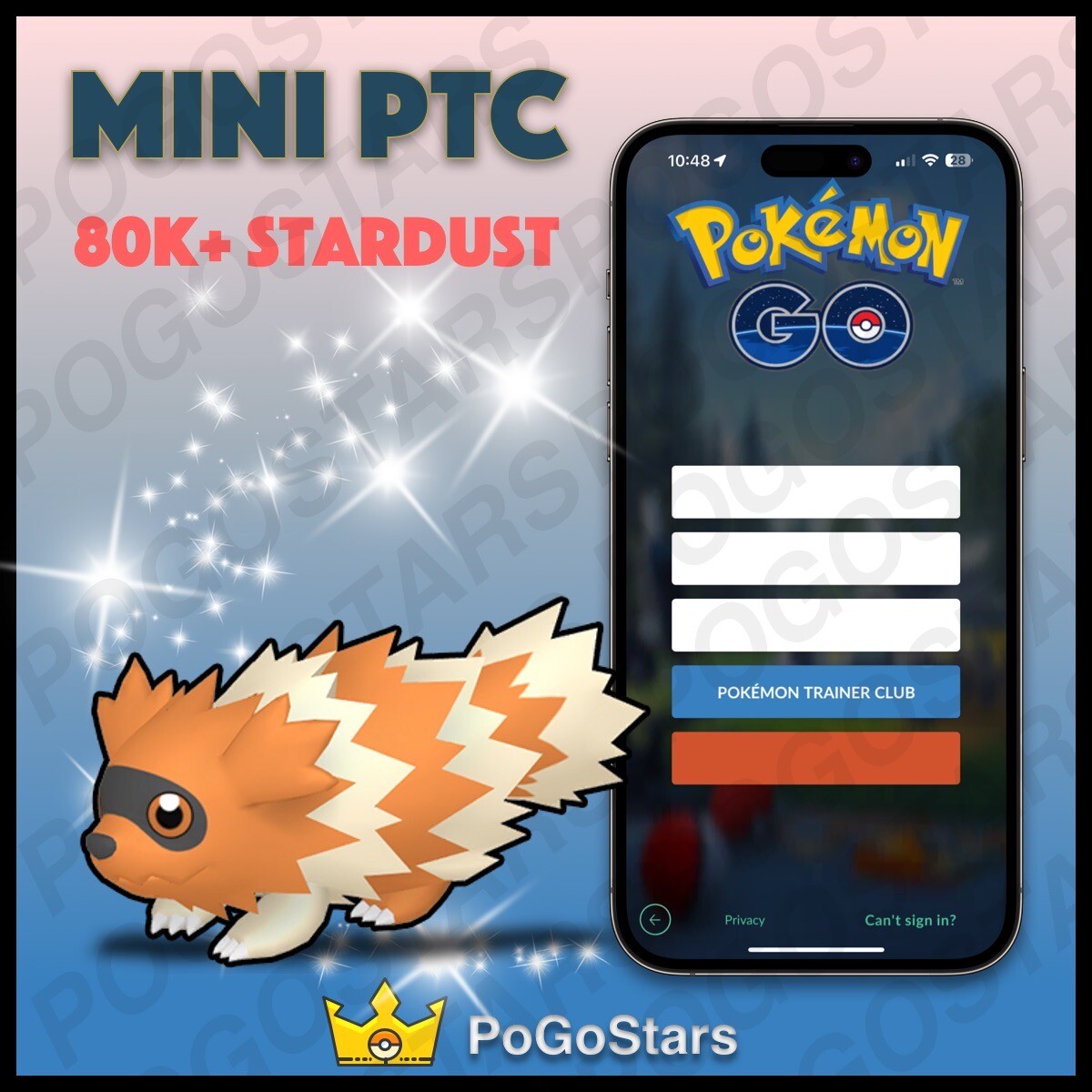 Pokémon PTC Go - Shiny Zigzagoon Hoenn - 80K Stardust✨Read